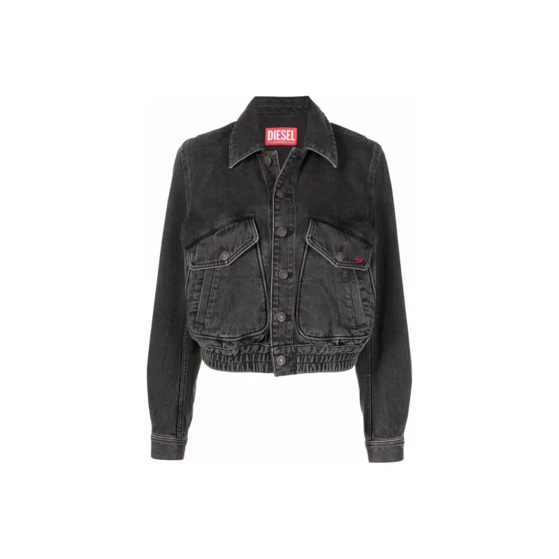 DIESEL Denim Jackets Women's Black-0