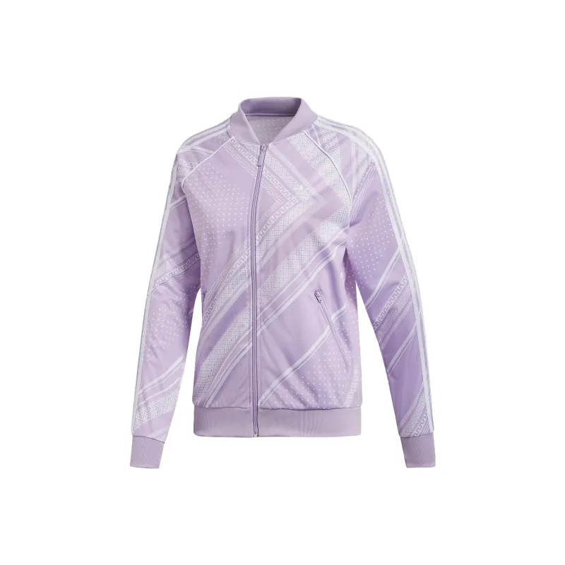 Adidas Baseball Jacket Women's Purple-0