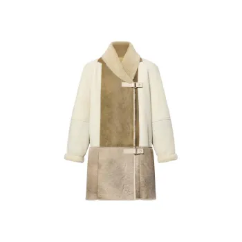 LOUIS VUITTON Patchwork Shearling Coat