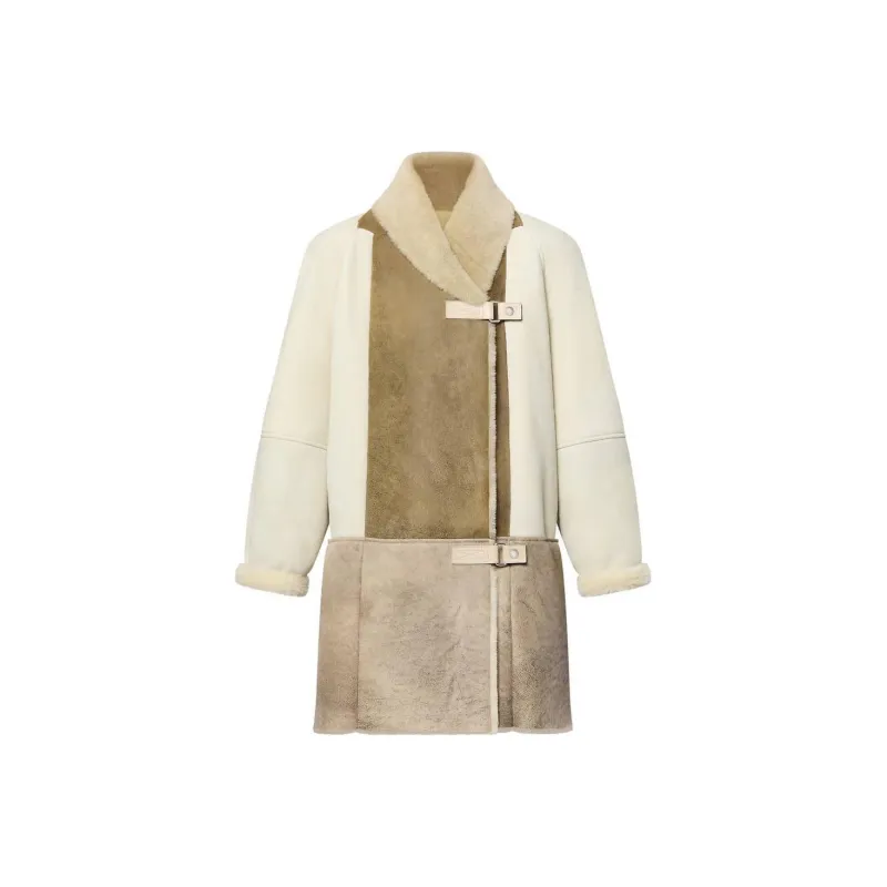 LOUIS VUITTON Patchwork Shearling Coat-0