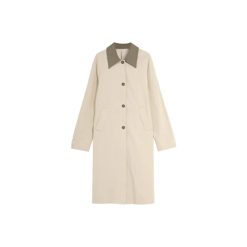 SETIROM Trench Coat Women's Khaki Green-0
