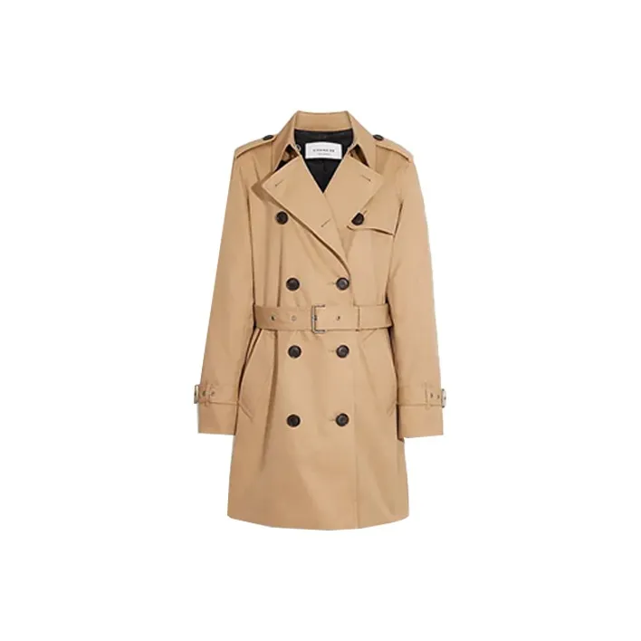 COACH Trench Coats Women's Khaki-0