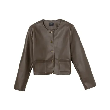 WESTLINK Cropped Coat Women's Brown