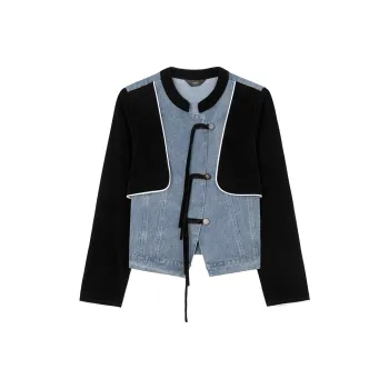 LOUISY AO Denim Jacket Women's Blue & Black