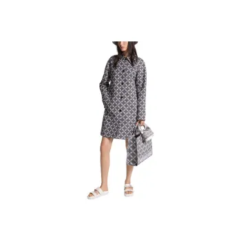 MICHAEL KORS Empire Logo Jacquard Balmacaan Coat