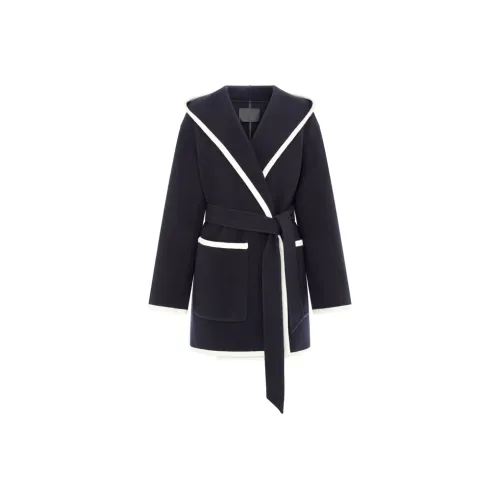 MO&CO Coats Women's Blue Black