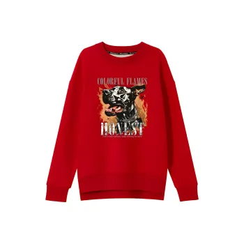 Flowers In Water Sweatshirt Women's Red