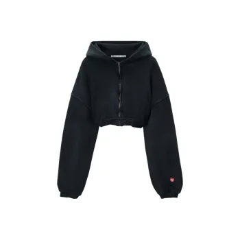 Alexander Wang Zip up Cropped Hoodie