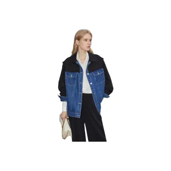 ELLE Denim Jackets Women's Black