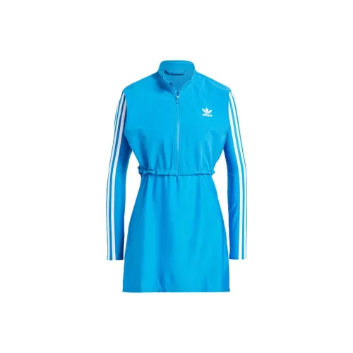 Adidas Cropped Coats Women's Blue