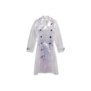 Burberry Trench Coats Women's Light Purple