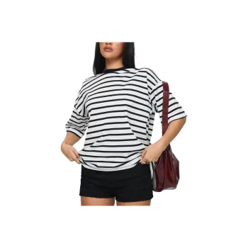 PRINCESS POLLY T Shirt Women's Black White/Black White
