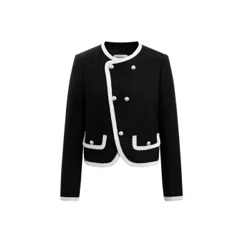Chester Charles Cropped Coats Women's Black
