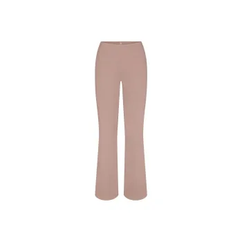 SKIMS COTTON RIB PICOT STRAIGHT LEG PANT Casual Pants Women's UMBER/Brown