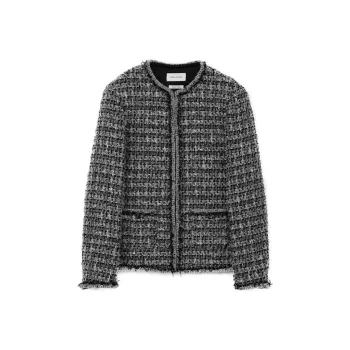 Roselingling Business Suit Women's Haze Starry Luminous Flowing Gray