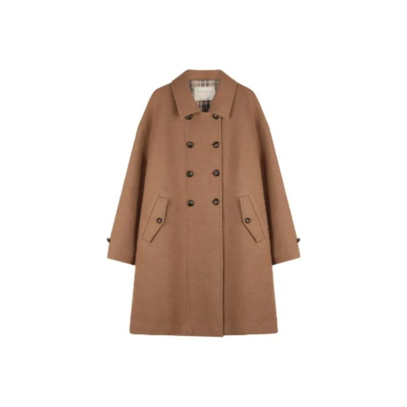SOLIGHTER Coats Women's Red Coffee-0