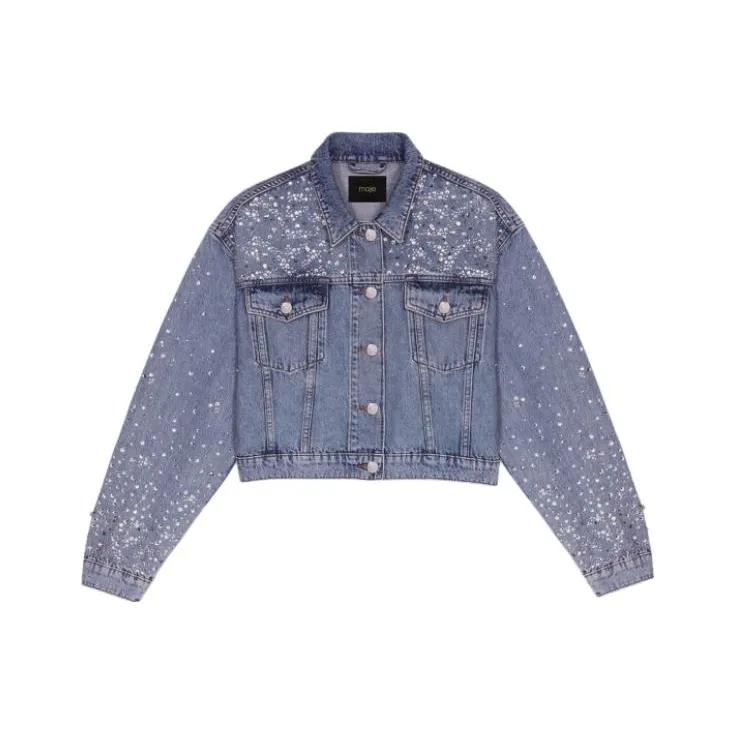 Maje Denim Jackets Women's Blue-0