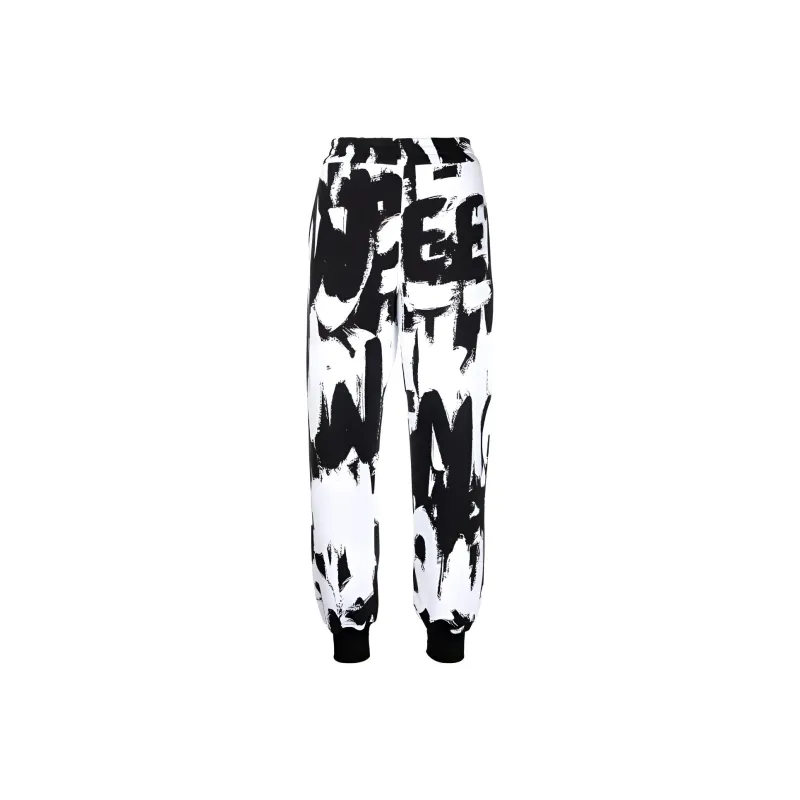 Alexander McQueen Knitted Sweatpants Women's Black/White-0