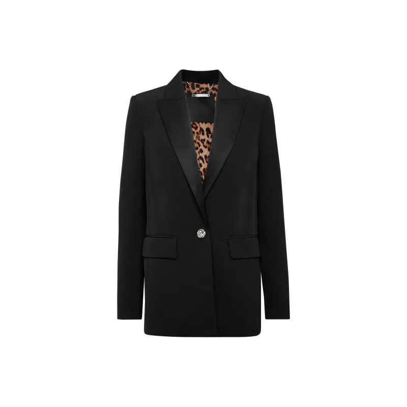 PHILIPP PLEIN Sequinned Tiger Single breasted Blazer-0