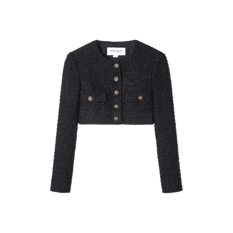 Miss Sixty Cropped Coats Women's Black-0