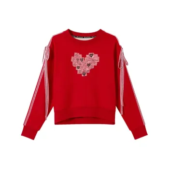 Flowers In Water Sweatshirt Women's Red