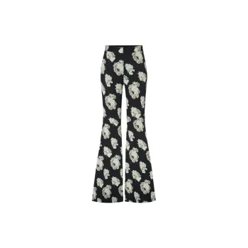 MOCO Casual Pants Women's Black With Print