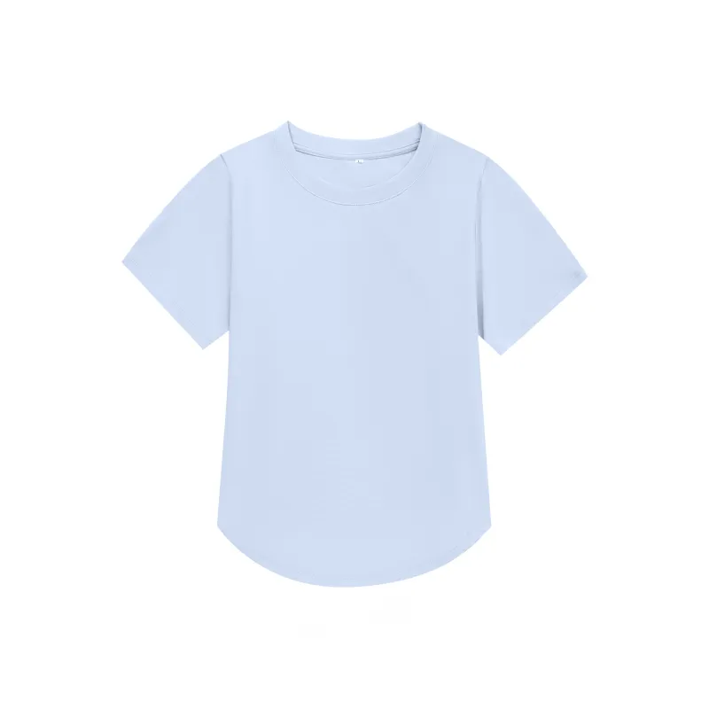ZAO FU NIAO T Shirts Women's ZFN NKDT 008 Light Blue-0