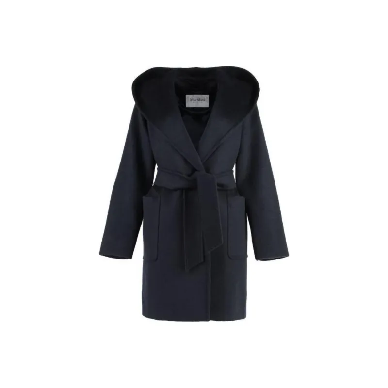 MaxMara Belted Hooded Coat-0