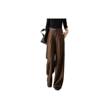 Mo Han Yi Mei Casual Pants Women's Dark Coffee
