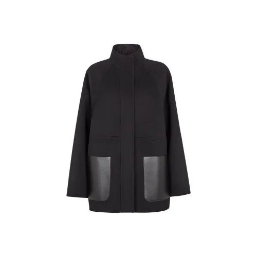 FENDI Logo Embossed High-Neck Coat