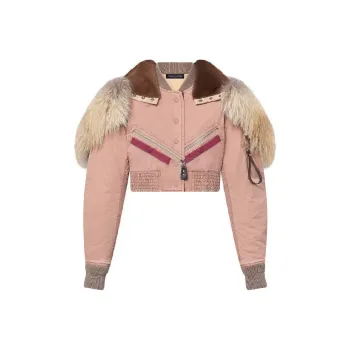 LOUIS VUITTON Hooded Cropped Utility Bomber Jacket