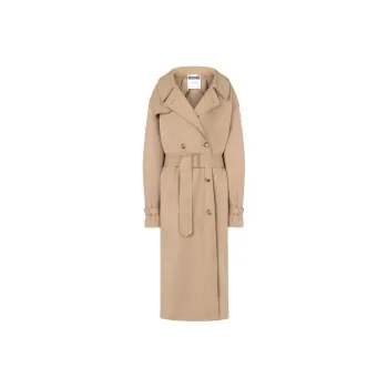 MOSCHINO Double Breasted Belted Trench Coat