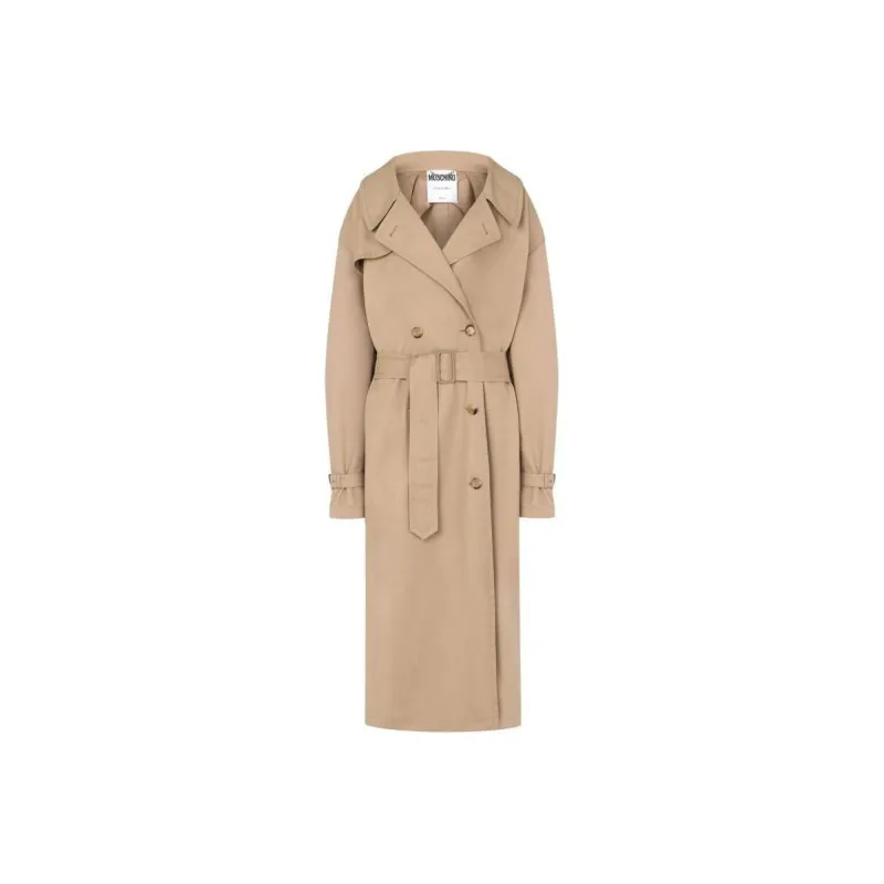 MOSCHINO Double Breasted Belted Trench Coat-0