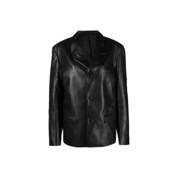 NANUSHKA Rox Regenerated leather Blazer