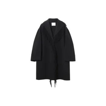 OVV Coats Women's Black Solid Color A3