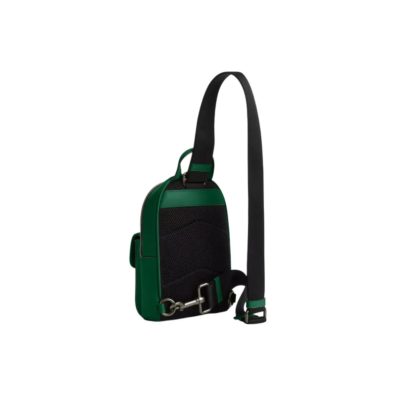 COACH Turnlock Calfskin Sling Bag Small Size Men's Green-1