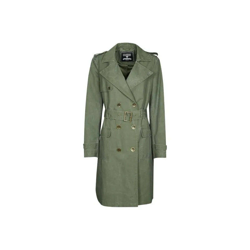 GUESS Trench Coat Women's Green-0