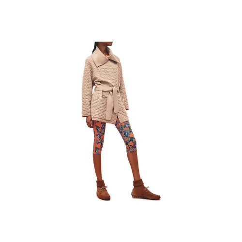 HERMES Velvet Jackets Women's Beige