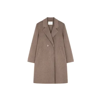 Mo Han Yi Mei Coats Women's Light Floral Coffee