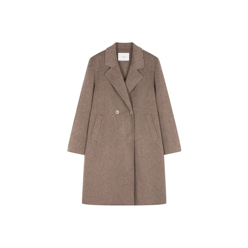 Mo Han Yi Mei Coats Women's Light Floral Coffee-0