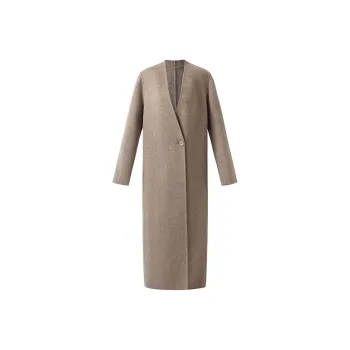GOELIA Winter Coat Women's Flower Camel
