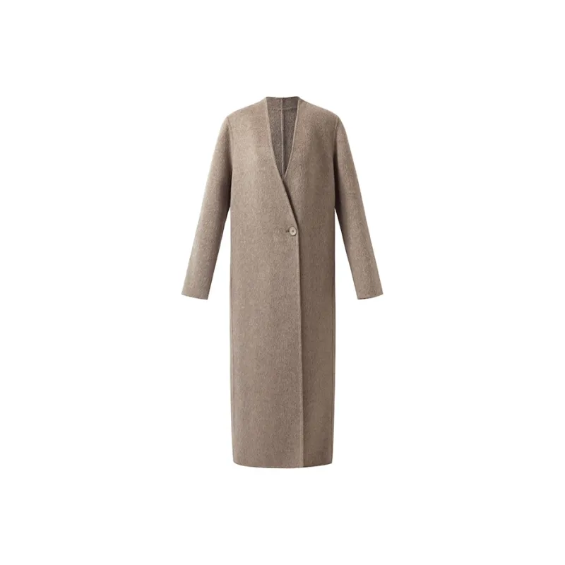 GOELIA Winter Coat Women's Flower Camel-0