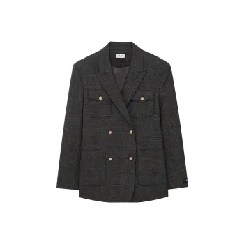 D'zzit Cropped Coats Women's Dark Gray