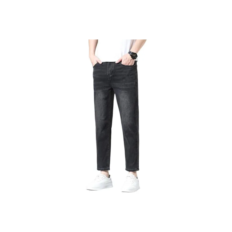 PANDA ADEVIL Jeans Men Black Gray Ankle Length-0