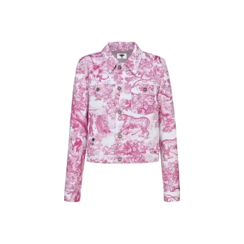 DIOR FW22 Denim Jacket Women's Pink