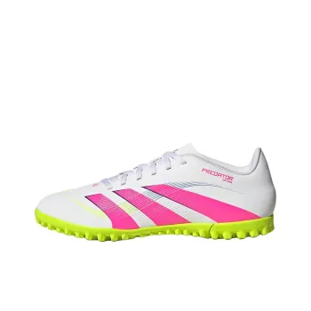 Adidas Predator CLUB TF Rubber Broken Studs Anti Slip Wear Resistant Soccer Shoes Men's White Pink