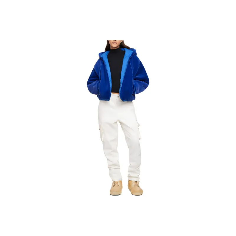 Moose Knuckles Velvet Jackets Women's Cobalt Blue-0