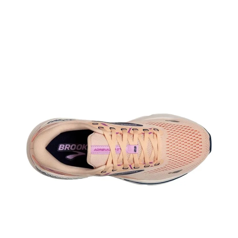 Brooks Adrenaline GTS 23 Anti Slip Wear Resistant Low Top Running Shoes Women's Light Pink-4