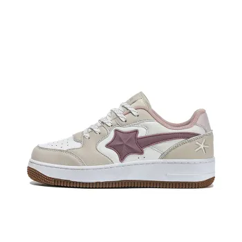 MONSTER X BASES Skateboard Shoes Unisex Low Top Beige White Brown