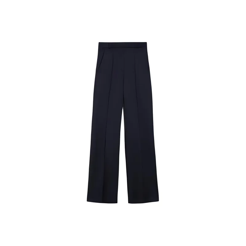 MaxMara Nelson Collection Trousers In Wool Twill Casual Pants Women's Black-0